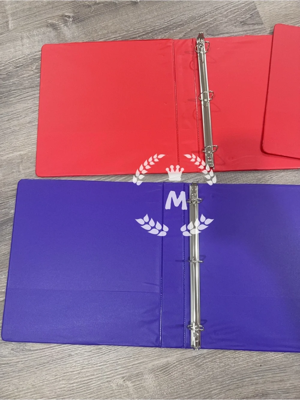 3-Ring 1 inch Binders with D Metal Rings two interior pockets Set of 4